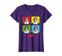 Elf Buddy Four Faces T-Shirt, Women, Purple, Small