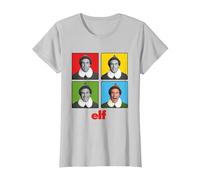 Elf Buddy Four Faces T-Shirt, Women, Silver Grey, Medium