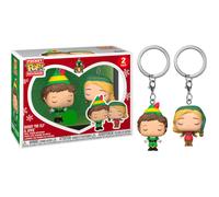 Funko Pop! Keychain: Elf - 2 Pack Buddy & Jovie Novelty Keyring - Collectable Mini Figure - Stocking Filler - Gift Idea - Official Merchandise - Movies Fans - Backpack Decor