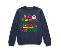 Elf Christmas Cheer Christmas Jumper - Navy - L