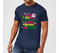 Elf Christmas Cheer Men's Christmas T-Shirt - Navy | Size: 2XL Elf Navy 2XL