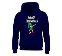 Elf Christmas Mens Hoody World Cup 2025 Football Boys Pullover Party Jumper Funny Santa Dab Dabbing Novelty Unisex Gift Girls Kids Hoodie Top Printed Design Navy Blue - Small