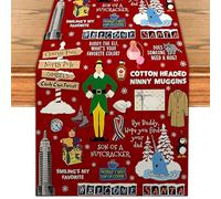 Elf Christmas Table Runner Xmas Elf Movie Kitchen Dining Table Centerpiece Funny Winter Xmas Decor Merry Christmas Decorations for Home-72 Inches Long