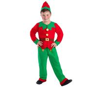 Smiffys Elf Costume, Red & Green (Size S)