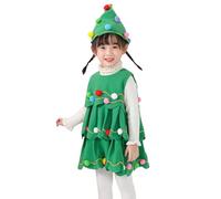 Elf Costume Childs Girls Green Red Santa's Elf Chirstmas Fancy Dress Costume Children's Santa's Helper Fancy Dress Family Wear Helper Parent Child Christmas Christmas Elfs Outfit for Holiday