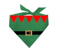 Elf Costume Dog Bandana | 100% Cotton | Made in USA | Santa's Helper Green, OS (1168)