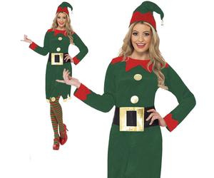 Elf Costume Santa's Little Helper Pixie Womens Christmas Xmas Fancy Dress UK 8-1
