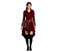 Elf Costume Women 4 Pcs Halloween Renaissance Traditional Irish Dress Fairy Ears for Cosplay