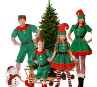 elf costumes for kids, christmas costumes for adults, costumes for holiday parties, costume sets for family role play Santa and elves for carnival