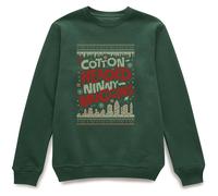 Elf Cotton-Headed-Ninny-Muggins Knit Christmas Jumper - Forest Green | Size: Small Elf Green S