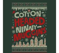 Elf Cotton-Headed-Ninny-Muggins Knit Men's Christmas T-Shirt - Forest Green - XXL