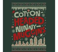 Elf Cotton-Headed-Ninny-Muggins Knit Women's Christmas T-Shirt - Forest Green - M