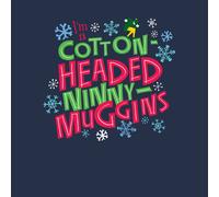 Elf Cotton-Headed Ninny-Muggins Women's Christmas T-Shirt - Navy - XL