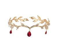 Elf Crown Crown Leaves Waterdrop Tiara Wedding Accessories Ladies Artificial Rhinestone Party Princess Elf for Halloween