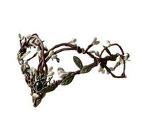 Elf Crown Handmade Tiara Elven Headpiece Fairy Crown Elvish with Branches(EFL02Black gem)