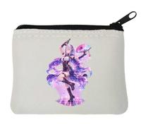 Elf Dancing Under Neon Lights Neoprene Coin Purse Pouch 10x11cm White