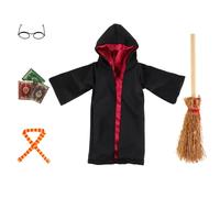 Elf Doll Wizard Clothes Kit and Props Accessories for Elf Doll the Shelf Costume Christmas Halloween Dress up Gifts Idea for Girls Includes Broom, Mini Glasses, Scarf, Mini Book