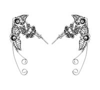Elf Ear Cuffs for Women Handmade Silver Leaf & Fairy Ear Cuffs Clip-On No Piercing Elven Earrings for Halloween Cosplay, Renaissance Fair Costume Cosplay Wedding (Gift Box Included)