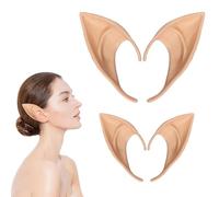 Elf Ears Fairy Ears Soft Pixie Ear Latex Alien Ear Halloween Decorations Costume Accessories for Party, Cosplay, 2 Pcs