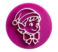 'Elf' Embosser Stamp for Icing Fondant Cupcake Cake Decoration Frosting Sugar Paste Cookie Baking 6 cm Diameter