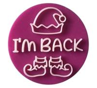 'Elf' Embosser Stamp for Icing Fondant Cupcake Cake Decoration Frosting Sugar Paste Cookie Baking 6 cm Diameter (Pattern2)