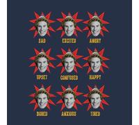 Elf Faces Men's Christmas T-Shirt - Navy - M