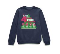 Elf Food Groups Christmas Jumper - Navy - M