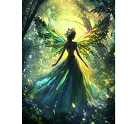 Elf forest Diamond Painting 5D DIY Diamond Art Kits for Adults Kids, Full Drill Rhinestone Embroidery Cross Stitch Crafts 28x38in, Crystal Art Crafts for Adults Home Wall Decor Woman Gifts 0b-449