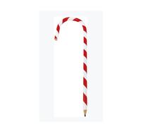 ELF FUN CLUB Candy Cane Shaped Wooden Pencil - Great for a Christmas Eve Box or a Stocking Filler or a Secret Santa.
