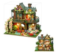 Elf Garden DIY Dollhouse Kit - Double-Sided Fairy Home with Balcony & Multi-Room Interior (Classic Edition)