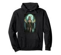 Elf Girl Forest Moon Enchanted Realm Magic Wise Pullover Hoodie