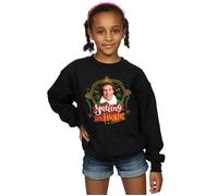 Elf Girl's Buddy Smiling Sweatshirt in Black | Size: 5-6 Years Elf Black 5-6 Years