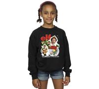 Elf Girl's Buddy Snow Sweatshirt in Black | Size: 9 Years Elf Black 9 Years