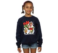 Elf Girl's Buddy Snow Sweatshirt in Navy | Size: 12-13 Years Elf Navy 12-13 Years