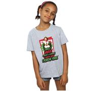 Elf Girl's OMG Santa Cotton T-Shirt in Grey | Size: 12-13 Years Elf Grey 12-13 Years