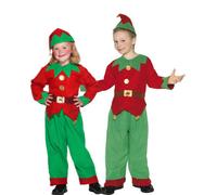 Elf Kids Fancy Dress Christmas Santas Little Helper Xmas Festive Childs Costumes