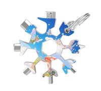 Elf Kingdom 19-in-1 Snowflake Multi Tool,Compact And Portable Stainless Steel Snowflake Multitool,Snowflake Wrench for Travel,Home And Work