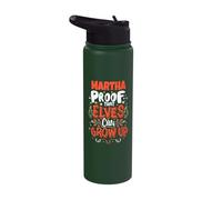 Elf Martha Saying Funny Christmas Martha Name Personalized Stainless Steel Insulated Water Bottle