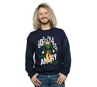 Elf Men's Angry Sweatshirt Large Navy Blue