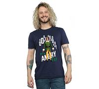 Elf Men's Angry T-Shirt XX-Large Navy Blue