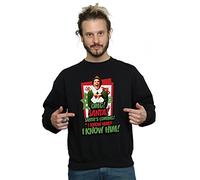 Elf Men's Christmas Cheer Sweatshirt Large Black