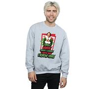Elf Men's OMG Santa Sweatshirt X-Large Sport Grey