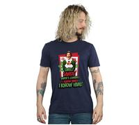 Elf Men's OMG Santa T-Shirt in Navy | Size: Medium Elf Navy M