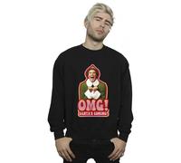 Elf Men's Santa Is Coming Sweatshirt in Black | Size: 2XL Elf Black 2XL