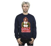 Elf Men's Santa´s Coming Sweatshirt in Navy | Size: 2XL Elf Navy 2XL
