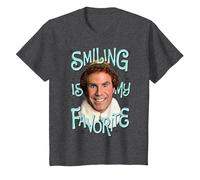 Elf Movie Buddy Smiling T-Shirt, Youth, Dark Heather Grey, X-Small