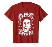 Elf Movie OMG Santa T-Shirt, Youth, Cranberry Red, 3T