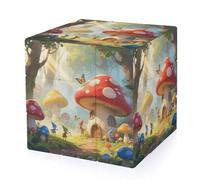 Elf Mushroom Forest Magic Cube,The Original 3x3 Cube,Speed Cube Problem-Solving Brain Teaser,Easy Turning Sensory Puzzle Toy,Sensory Stress Relief Form Fidget Toys