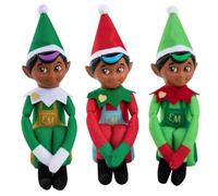 Elf on the Shelf 3 x Elf Mates, Brown Eyed Boys - Cuddly, Cute and Adorable Deluxe Characters | make your Christmas truly magical with these Toy Elves