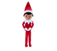 Elf on the Shelf Plushee Pal Snugglers - Cuddly, Cute and Adorable Boy Elf with Brown Eyes: 12" Premium Plush Christmas Teddy Toy Elf (Black/Dark tone)